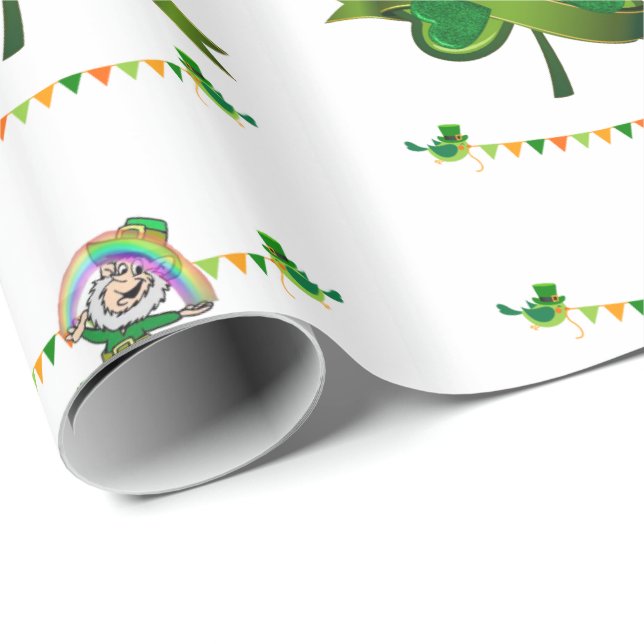 St. Patrick's Day Wrapping Paper Geschenkpapier (Rolleneckpunkt)