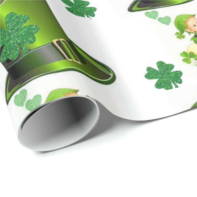 St. Patrick's Day Wrapping Paper Geschenkpapier (Rolleneckpunkt)