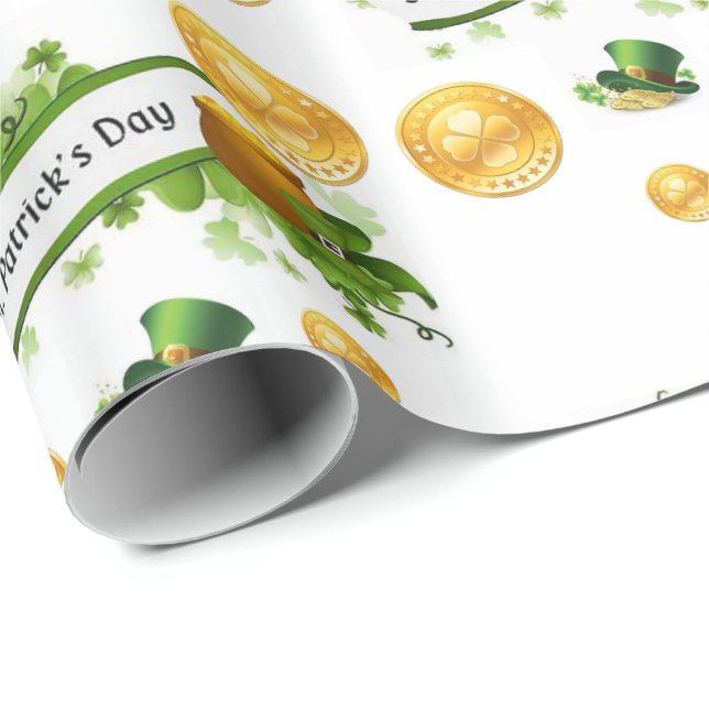 St. Patrick's Day Wrapping Paper Geschenkpapier (Rolleneckpunkt)