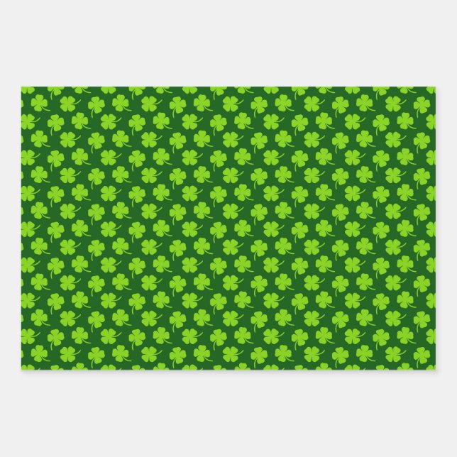 St. Patrick's Day Wrapping Paper Geschenkpapier Set (Vorderseite)