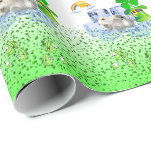 St. Patrick's Day Wrapping Paper Polar Bear Geschenkpapier