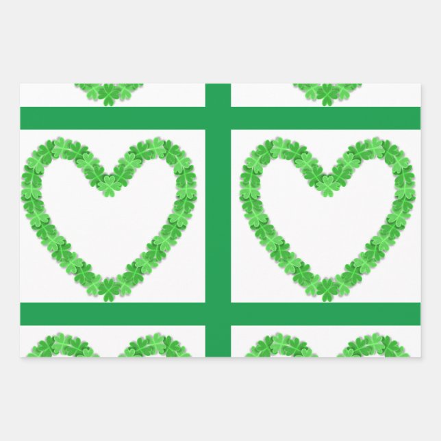 St. Patrick's Day Wrapping Paper Set von 3 Geschenkpapier Set (Vorderseite 2)