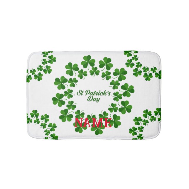 St Patrick's Day Wreath Thunder_Cove Badematte (Vorderseite)