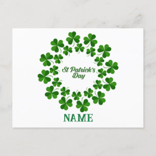 St Patrick's Day Wreath Thunder_Cove Feiertagspostkarte