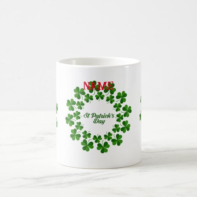 St Patrick's Day Wreath Thunder_Cove Kaffeetasse (Mittel)