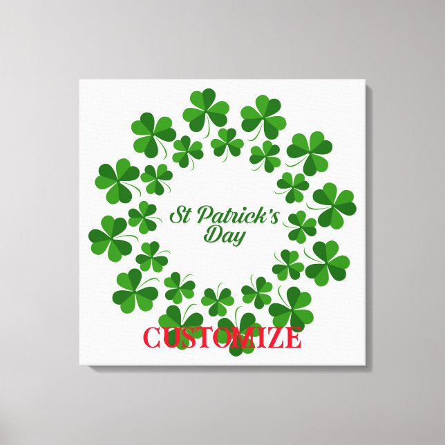 St Patrick's Day Wreath Thunder_Cove Leinwanddruck (Vorderseite)
