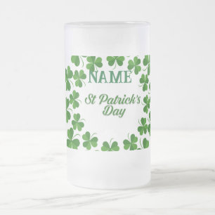 St Patrick's Day Wreath Thunder_Cove Mattglas Bierglas