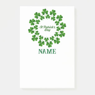 St Patrick's Day Wreath Thunder_Cove Post-it Klebezettel