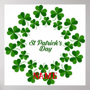 St Patrick's Day Wreath Thunder_Cove Poster