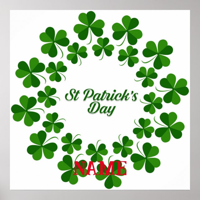 St Patrick's Day Wreath Thunder_Cove Poster (Vorne)