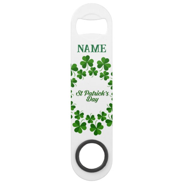 St Patrick's Day Wreath Thunder_Cove Speed Flaschenöffner (Vorderseite)