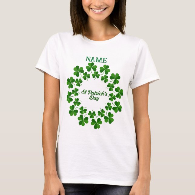 St Patrick's Day Wreath Thunder_Cove T-Shirt (Vorderseite)
