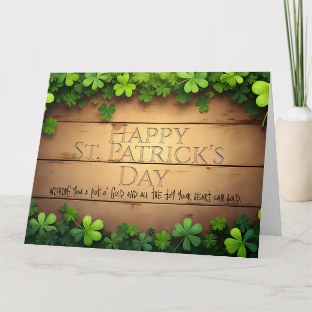St. Patrick's Day wünscht 🍀 Karte (Vorderseite)