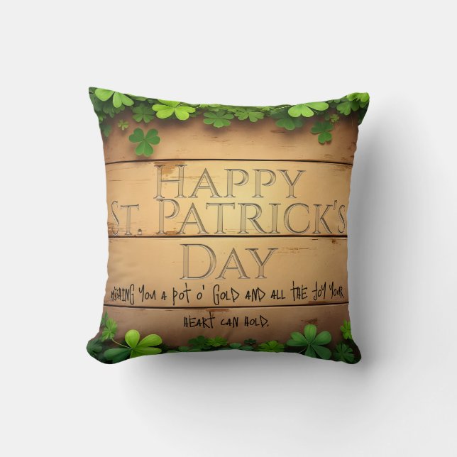 St. Patrick's Day wünscht 🍀 Kissen (Vorderseite)