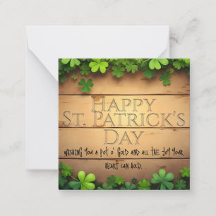 St. Patrick's Day wünscht 🍀 Mitteilungskarte