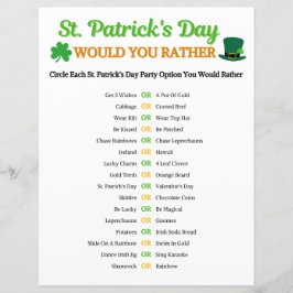 St. Patrick's Day Würdest du lieber spielen