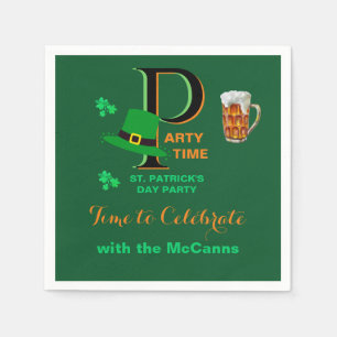 St. Patrick's Day - Zeit zum Feiern Serviette