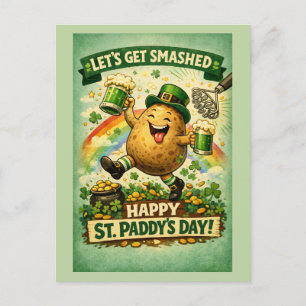 St. Patrick's Day zerquetschter Kartoffel Lustige Postkarte