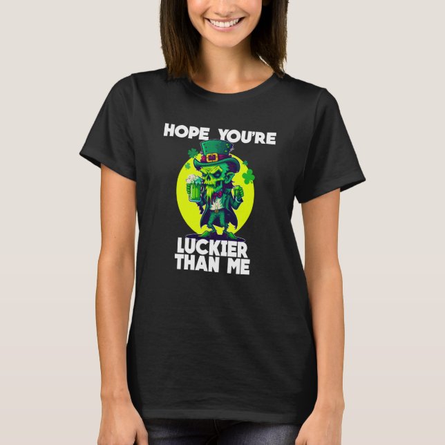 St. Patricks Day Zombie Kobold T-Shirt (Vorderseite)