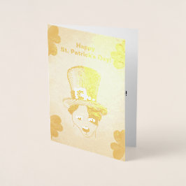 St. Patrick's Dog and Kleeblatts Zeichnend, ZKOA Folienkarte