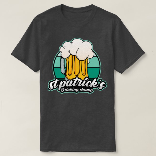 St Patricks Drinking Champ  Funny St Patricks day  T-Shirt (Design vorne)