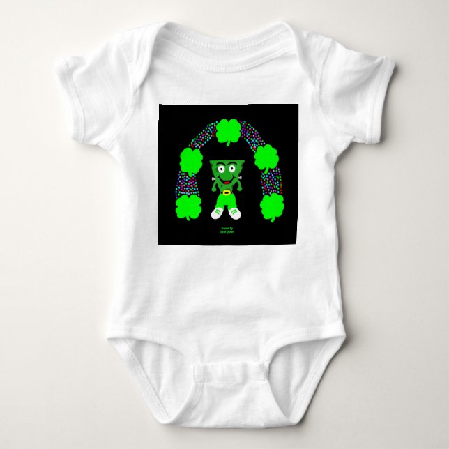 St. Patrick's FrankenCheese Baby Jersey Bodysuit Baby Strampler (Vorderseite)