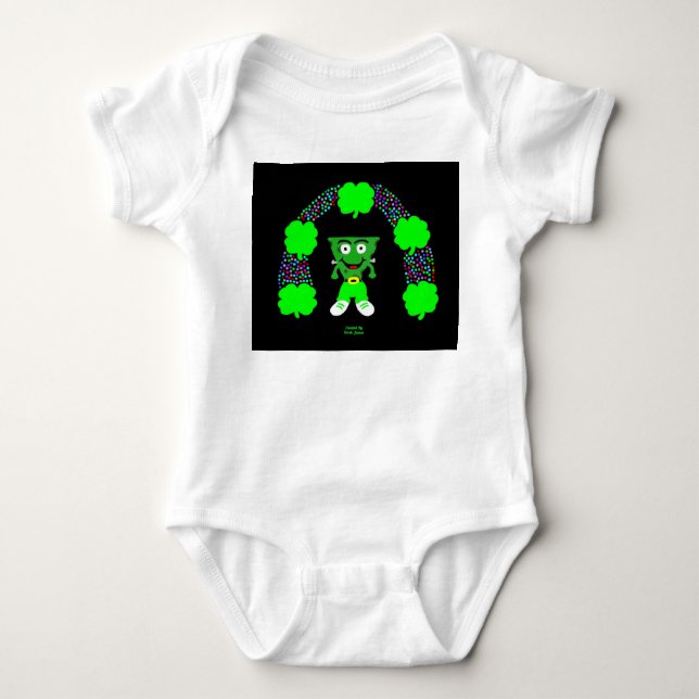 St. Patrick's FrankenCheese Baby Jersey Bodysuit Strampler (Vorderseite)