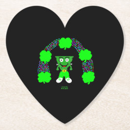 St. Patrick's FrankenCheese Heart Paper Untersetze Untersetzer
