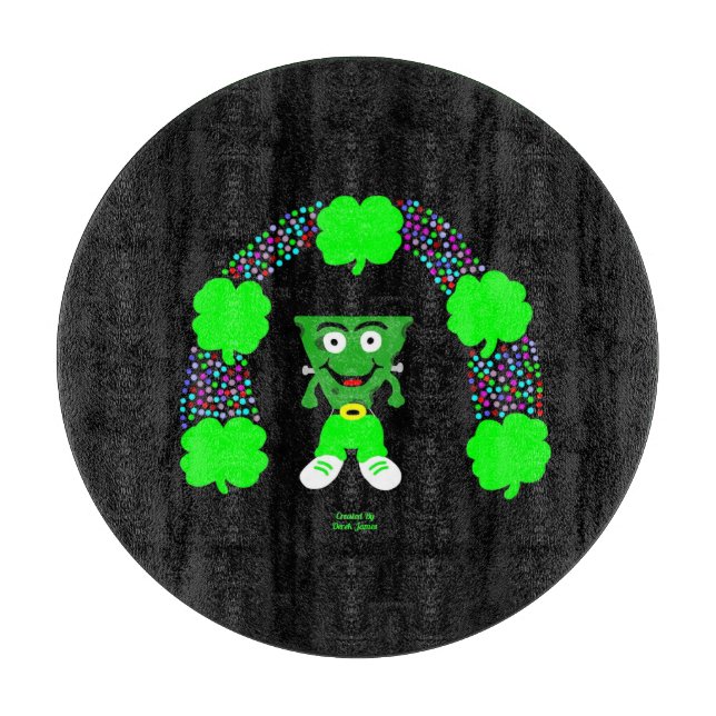 St. Patrick's FrankenKäse Round Cutting Board Schneidebrett (Vorderseite)