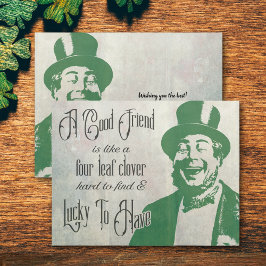 St. Patricks Freundschaft Vintage Typografie Karte