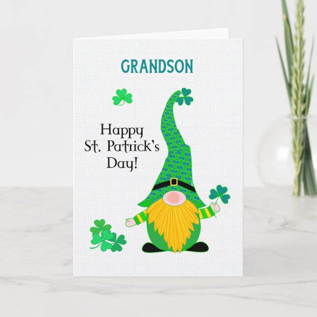 St Patrick's Fun Leprechaun Card Karte (Vorderseite)