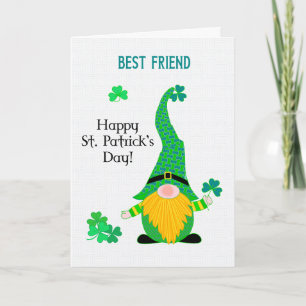 St Patrick's Fun Leprechaun Gnome Card Karte