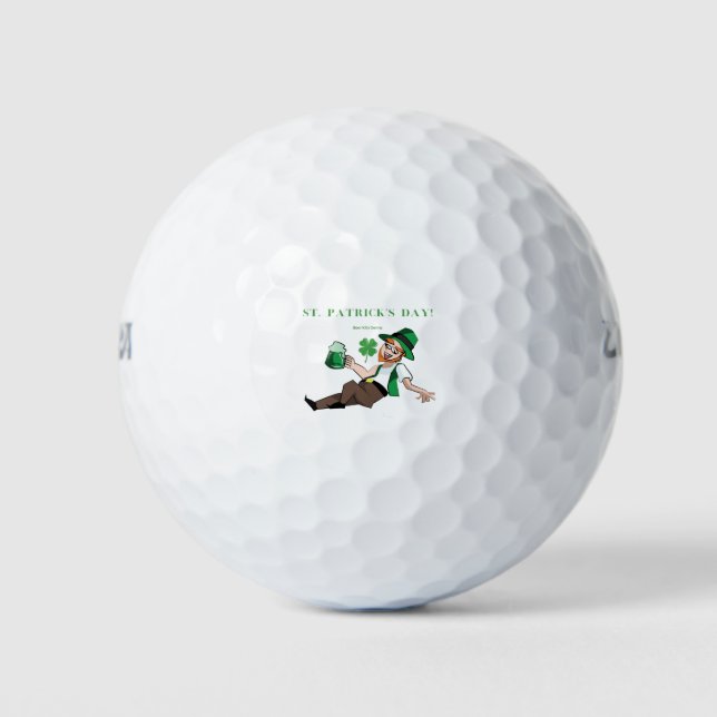St. Patrick's Funny Betrunken Irish Golfball (Vorderseite)