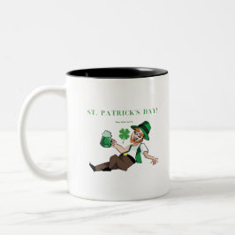 St. Patrick's Funny Betrunken Irish Zweifarbige Tasse