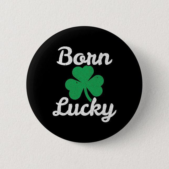 St Patricks Geboren Lucky Irish Descendant Leprech Button (Vorderseite)