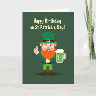 St. Patricks Geburtstagsgrußkarte Karte