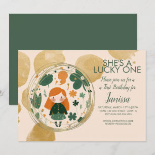 St. Patricks Geburtstagsmädchen Shamrock jedes Alt Einladung