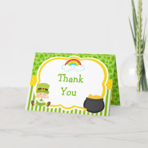 St Patricks Girl Baby Shower Dankeskarte