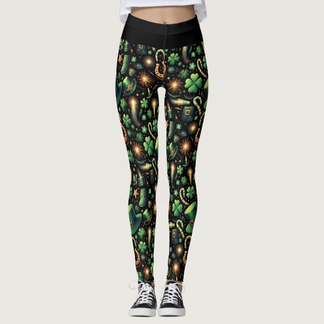 St. Patricks Glück Leggings (Vorderseite)
