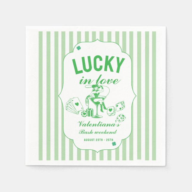 St Patricks glücklicher Junggesellinnenabschied in Serviette (Vorderseite)