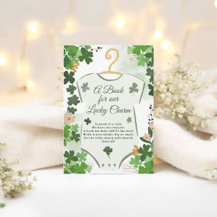 St. Patricks Glücksbuch für Babyparty Begleitkarte