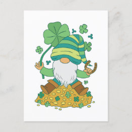 St. Patrick's Gnome Postkarte