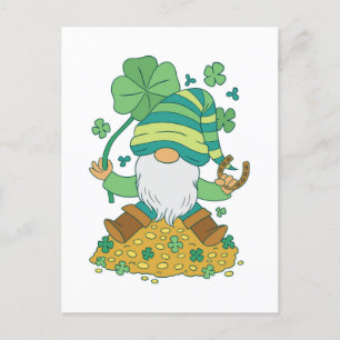 St. Patrick's Gnome Postkarte