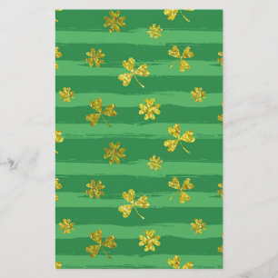 St. Patricks goldene Kleeblätter Briefpapier
