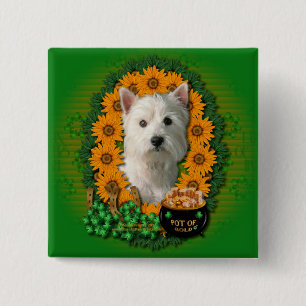 St. Patricks - Goldschatz - Westhochland Terrier Button