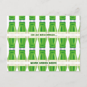 St. Patrick's Green Beer Pattern Postkarte