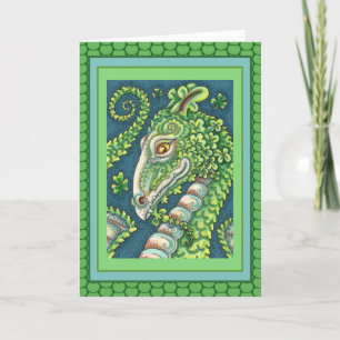 ST. PATRICK'S GREEN KLEEBLATT DRAGON, IRISH FANTAS FEIERTAGSKARTE