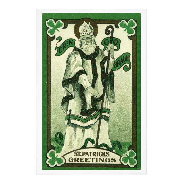 St. Patricks Greetings (Erin Go Braugh) Fotodruck (Vorne)