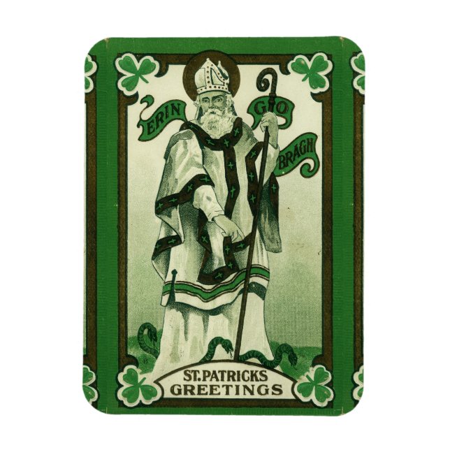 St. Patricks Greetings (Erin Go Braugh) Magnet (Vertikal)