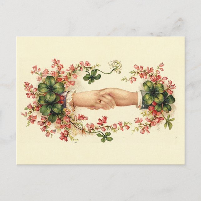 St. Patrick's Handshake Postkarte (Vorderseite)